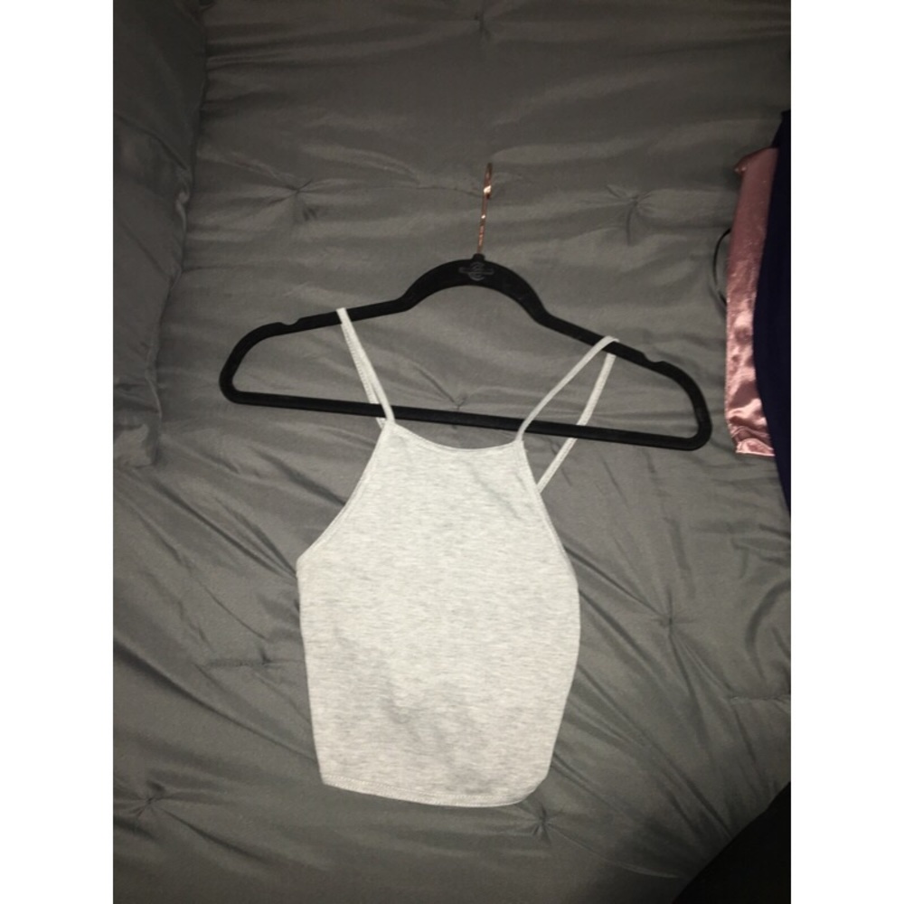 Lace-Up Back Sleeveless Crop Top